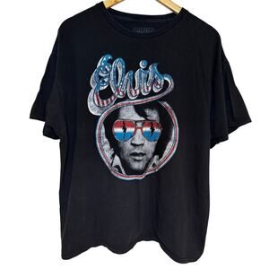 Elvis Presley Red White Blue Photo T-Shirt Size X-L